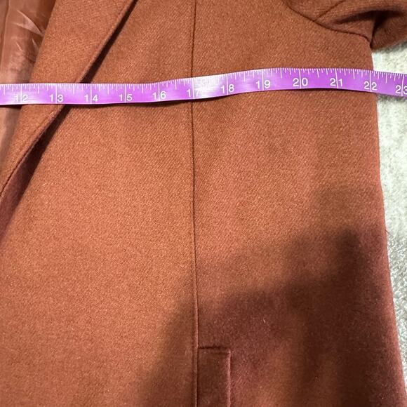 Vintage TanJay Open Front Burnt Orange Wool Blend Blazer, Size 38 - Picture 6 of 7
